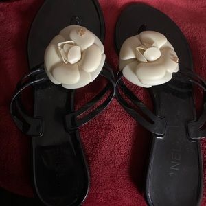 Chanel Carmellia Jelly Sandals